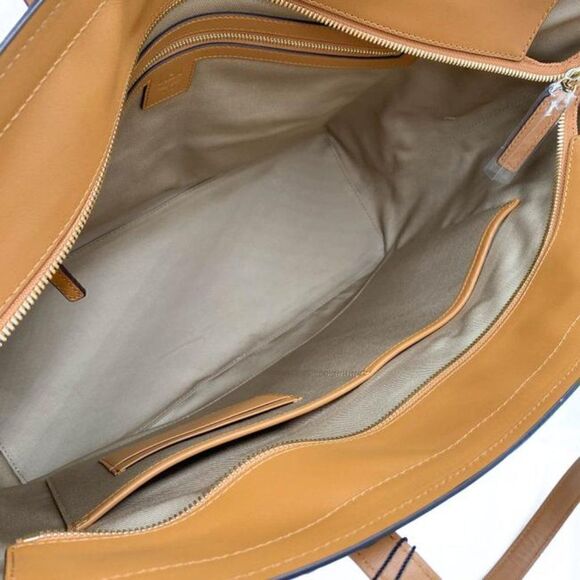 MCM Anya Pink Monogram Visetos Canvas Medium Shopper Tote - Picture 9 of 10